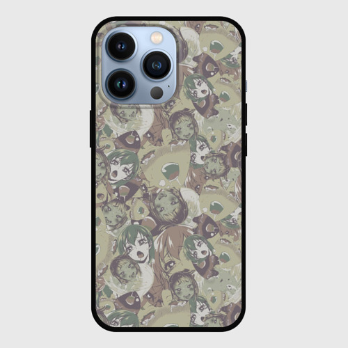 Чехол для iPhone 13 Pro Ahegao Цвета Хаки