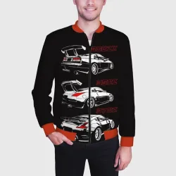 Мужской бомбер 3D Nissan 300 ZX 350Z 370Z JDM style - фото 2