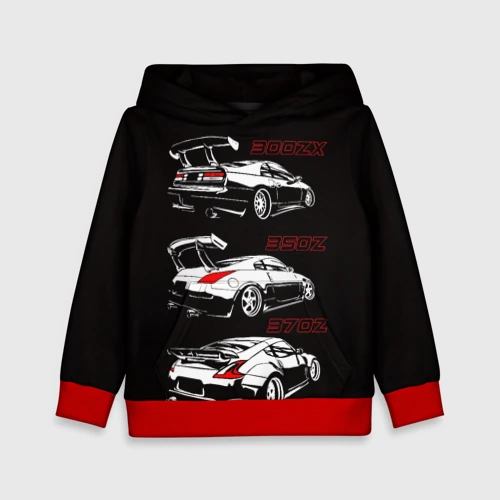 Детская толстовка 3D Nissan 300 ZX 350Z 370Z JDM style