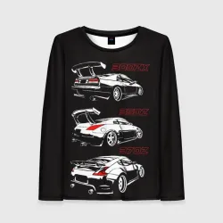 Женский лонгслив 3D Nissan 300 ZX 350Z 370Z JDM style