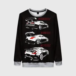 Женский свитшот 3D Nissan 300 ZX 350Z 370Z JDM style