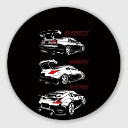 Круглый коврик для мышки Nissan 300 ZX 350Z 370Z JDM style