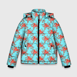 Зимняя куртка для мальчиков 3D Осьминог паттерн