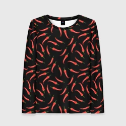 Женский лонгслив 3D Перец паттерн