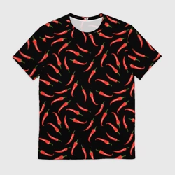 Мужская футболка 3D Перец паттерн