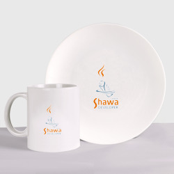Набор: тарелка + кружка Senior Shawa Developer
