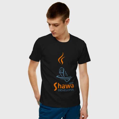 Мужская футболка хлопок Senior Shawa Developer, цвет черный - фото 3