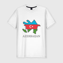 Мужская футболка хлопок Slim Map Azerbaijan