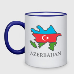 Кружка двухцветная Map Azerbaijan