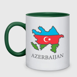 Кружка двухцветная Map Azerbaijan