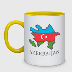 Кружка двухцветная Map Azerbaijan