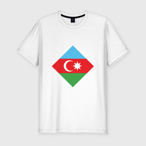 Мужская футболка хлопок Slim Flag Azerbaijan