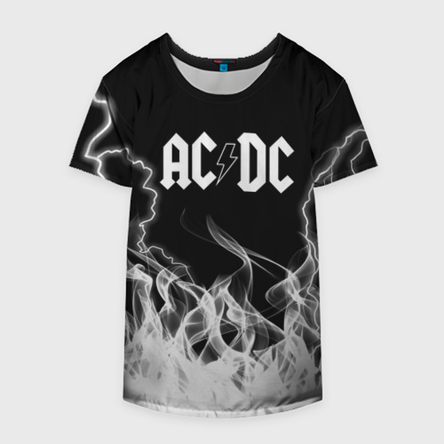 Накидка на куртку 3D AC/DC Fire, цвет 3D печать - фото 4