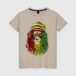 Женская футболка хлопок Rasta lioN