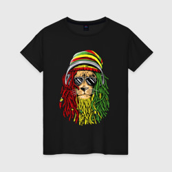 Женская футболка хлопок Rasta lioN