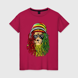 Женская футболка хлопок Rasta lioN