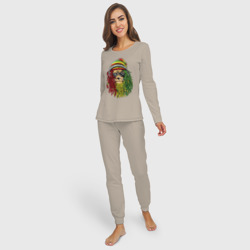 Женская пижама с лонгсливом хлопок Rasta lioN - фото 2