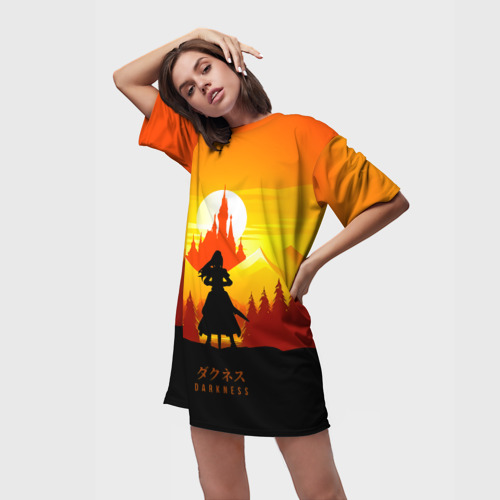 Платье-футболка 3D Darkness - KonoSuba, цвет 3D печать - фото 3