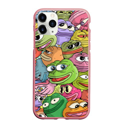 Чехол для iPhone 11 Pro Max матовый Pepe bombing