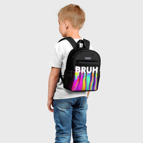 Детский рюкзак 3D с принтом BRUH (Братан), фото на моделе #1