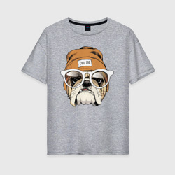 Женская футболка хлопок Oversize Cool dog!
