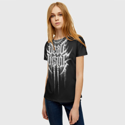 Женская футболка 3D DEAD INSIDE, Сороконожка - фото 2