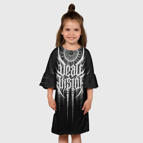 Детское платье 3D с принтом DEAD INSIDE, Сороконожка, вид сбоку #3