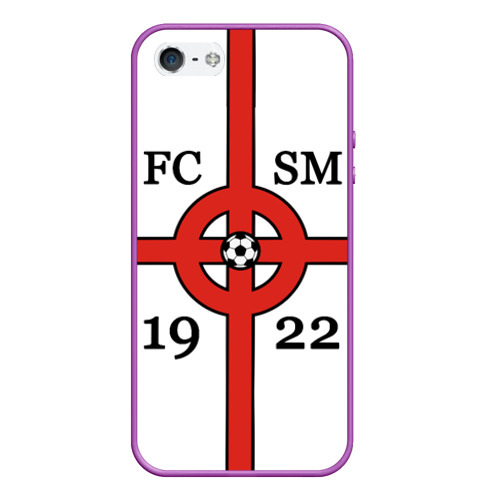 Чехол для iPhone 5/5S матовый FCSM-1922, цвет фиолетовый