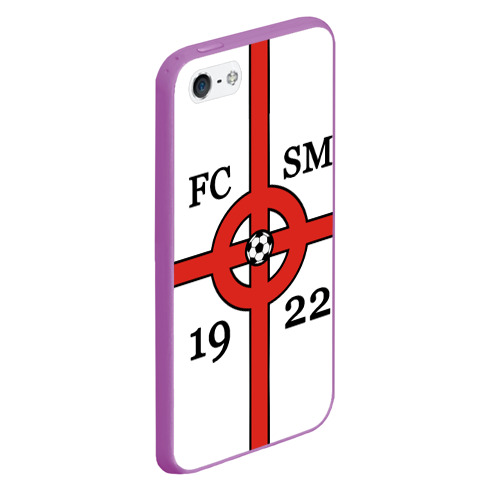 Чехол для iPhone 5/5S матовый FCSM-1922, цвет фиолетовый - фото 3