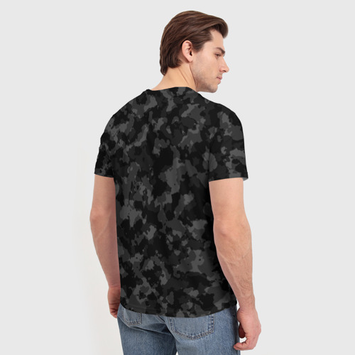 Мужская футболка 3D Тёмный камуфляж, цвет 3D печать - фото 4