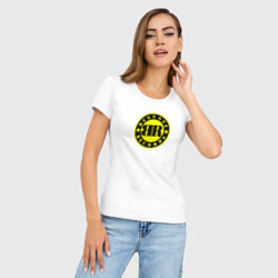 Женская футболка хлопок Slim 9 грамм: Logo Bustazz Records - фото 2