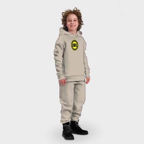 Детский костюм хлопок Oversize 9 грамм: Logo Bustazz Records, цвет миндальный - фото 3