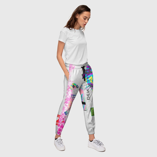 Женские брюки 3D Шиза, психоделика, цвет 3D печать - фото 5