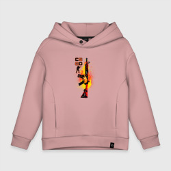 Детское худи Oversize хлопок CS GO Винтовка M4A4 howl
