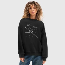 Женский свитшот oversize без начеса хлопок Созвездие телец - фото 2