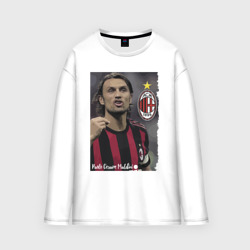 Мужской лонгслив oversize хлопок Paolo Cesare Maldini - Milan, captain