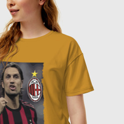 Женская футболка хлопок Oversize Paolo Cesare Maldini - Milan, captain - фото 2