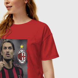 Женская футболка хлопок Oversize Paolo Cesare Maldini - Milan, captain - фото 2