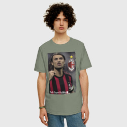 Мужская футболка хлопок Oversize Paolo Cesare Maldini - Milan, captain - фото 2