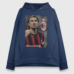 Женское худи Oversize хлопок Paolo Cesare Maldini - Milan, captain