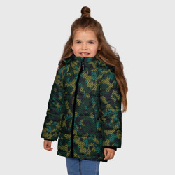 Зимняя куртка для девочек 3D Модный камуфляж с холстовой сеткой - фото 2