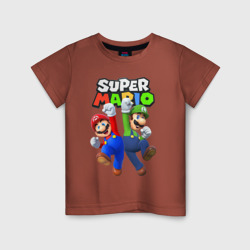 Детская футболка хлопок Мариo и Луиджи