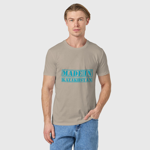 Мужская футболка хлопок Made In Kazakhstan, цвет миндальный - фото 3