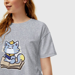 Женская футболка хлопок Oversize The Magical Cat Yuumi - фото 2