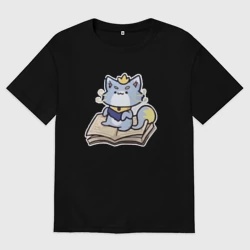 Женская футболка хлопок Oversize The Magical Cat Yuumi