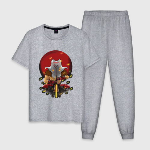Мужская пижама хлопок с принтом Juggernaut  Dota 2, вид спереди #2