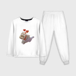 Детская пижама с лонгсливом хлопок Майнкрафт - милая собачка