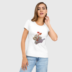 Женская футболка хлопок Slim Майнкрафт - милая собачка - фото 2