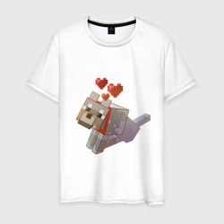 Мужская футболка хлопок Майнкрафт - милая собачка