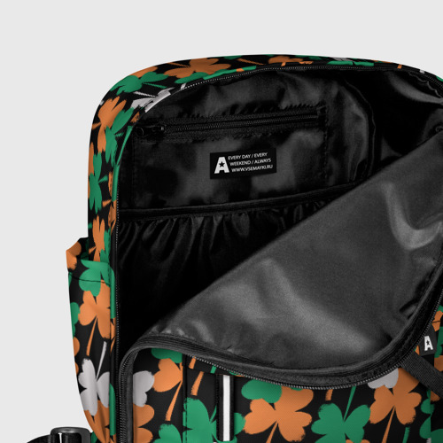 Женский рюкзак 3D Клевер в цветах Ирландского флага паттерн - фото 6